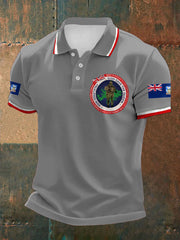Men's Falklands War UK Flag Printed Casual Tops vetvanguards