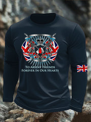Men's British Veteran long sleeve round neck T-shirt vetvanguards