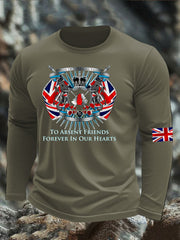 Men's British Veteran long sleeve round neck T-shirt vetvanguards